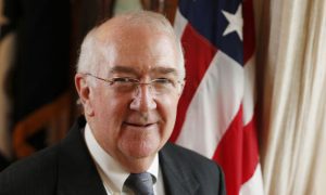 Ken Hackett, new U.S. ambassador to the Holy See, pictured after interview in Rome