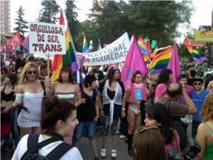 Manifestation de  transgenres et travestis argentins