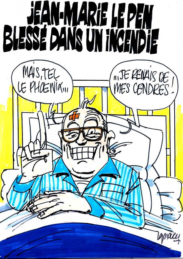 Ignace - Jean-Marie Le Pen blessé dans un incendie