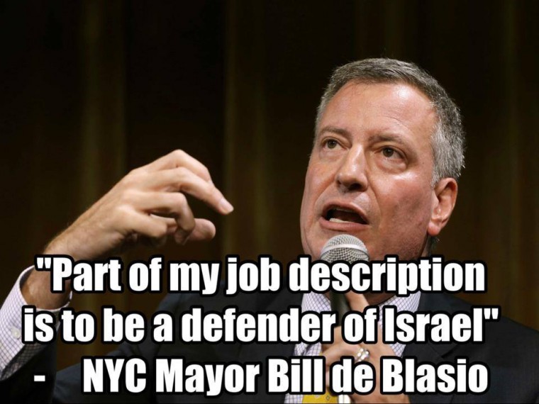 Bill de Blasio israel