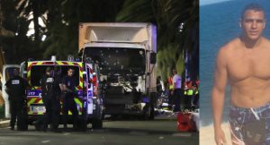 Police officers and rescue workers stand near a van that ploughed into a crowd leaving a fireworks display in the French Riviera town of Nice on July 14, 2016. The mayor of the French city of Nice said dozens of people were likely killed after a van rammed into a crowd marking Bastille Day in the French Riviera resort today and urged residents to stay indoors. / AFP / VALERY HACHE (Photo credit should read VALERY HACHE/AFP/Getty Images)