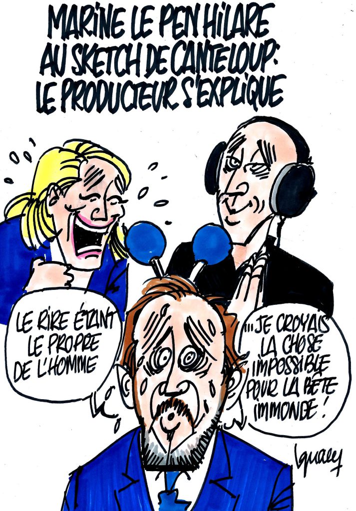Ignace - Marine Le Pen hilare au sketch de Canteloup