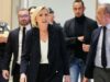 Marine Le Pen à la sortie du procès des assistants parlementaires du Front National